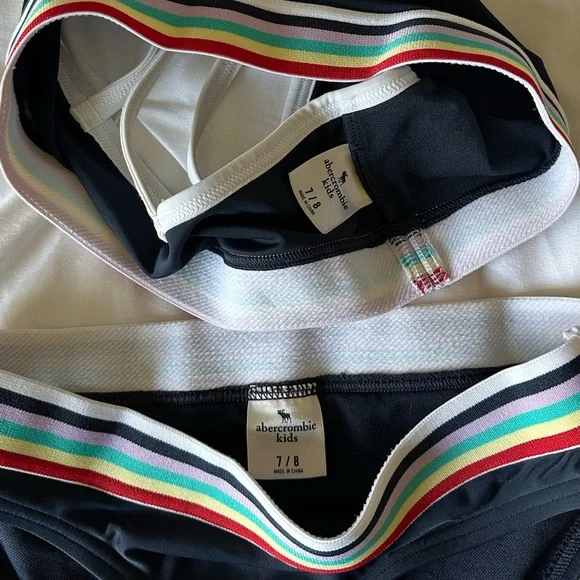 Abercrombie Kids Black Rainbow Band Bikini - Picture 3 of 6